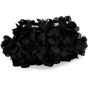 Black Floral Clutch